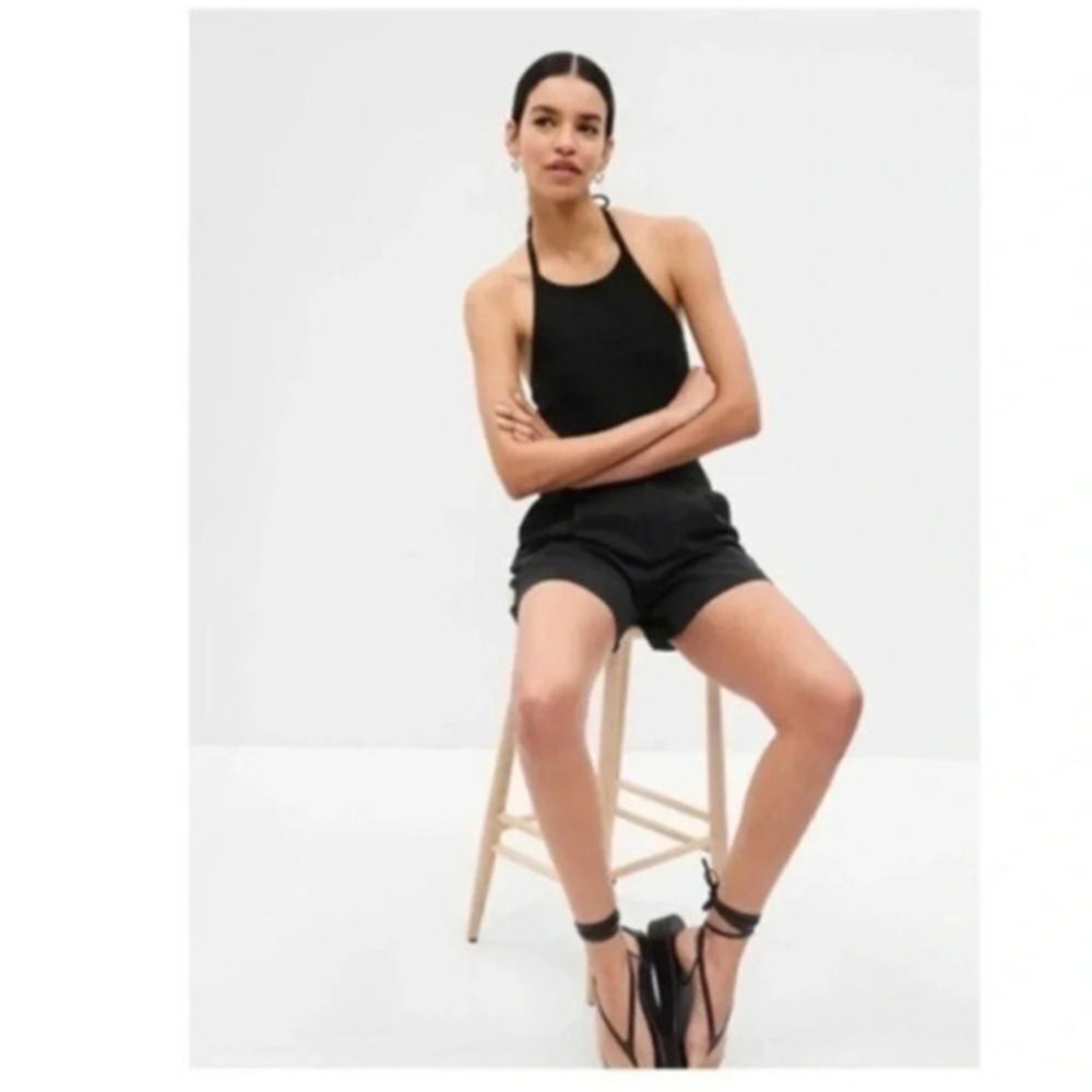 Gap nwt large tall black halter top